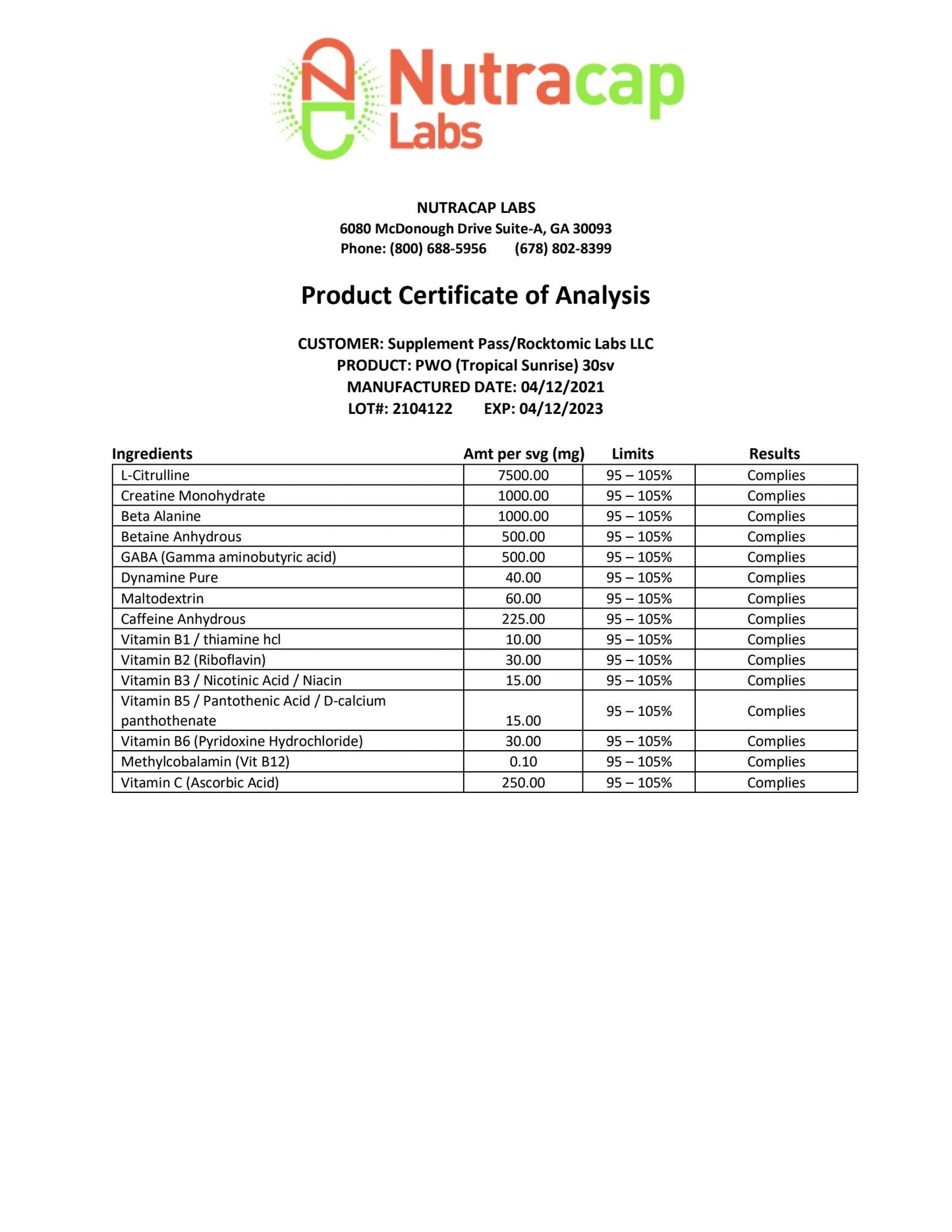Pre-Workout Tropic Blast 💥 Tropical Sunrise